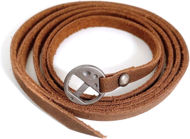 Rantanto Genuine Leather Wrap Bracelets Trendy Western Stackable Cuff Adjustable Boho Layered Bracelet Jewelry For Men Women - Image 4